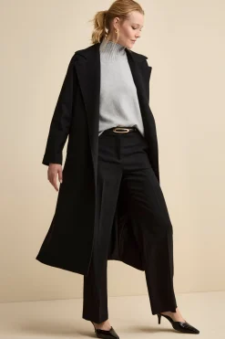 Cappotto Vestaglia Lungo in Cashmere - NERO