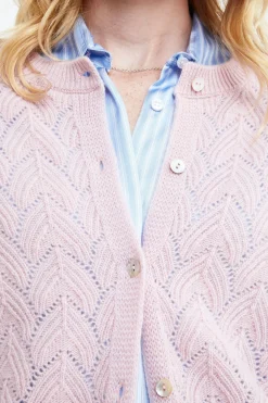 Cardigan Traforato in lana e cashmere - ROSA