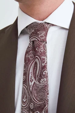 Cravatta paisley uomo - FANT. BORDEAUX