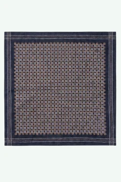 Foulard in Cotone a Fantasia Geometrica - FANT. BLU
