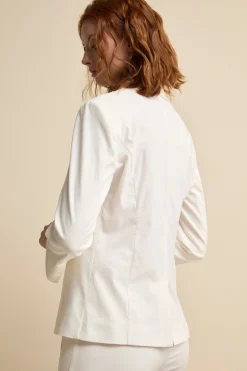 Giacca Basic in Bengalina - BIANCO
