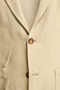 Giacca Beige in Lino - BEIGE
