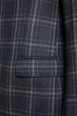 Giacca Check in Lana - GRIGIO QUADRI