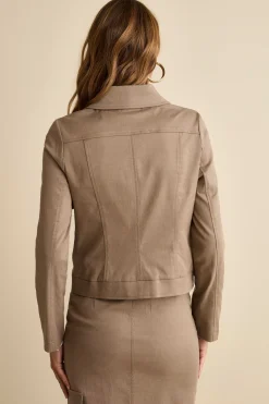 Giacca Corta in Gabardina con Tasche - TORTORA