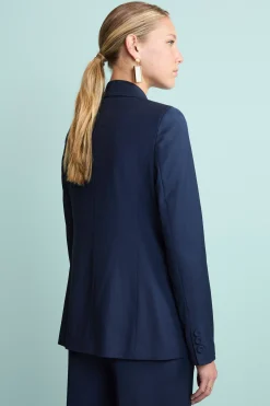 Giacca Elegante Foderata in Lana Vergine - BLU