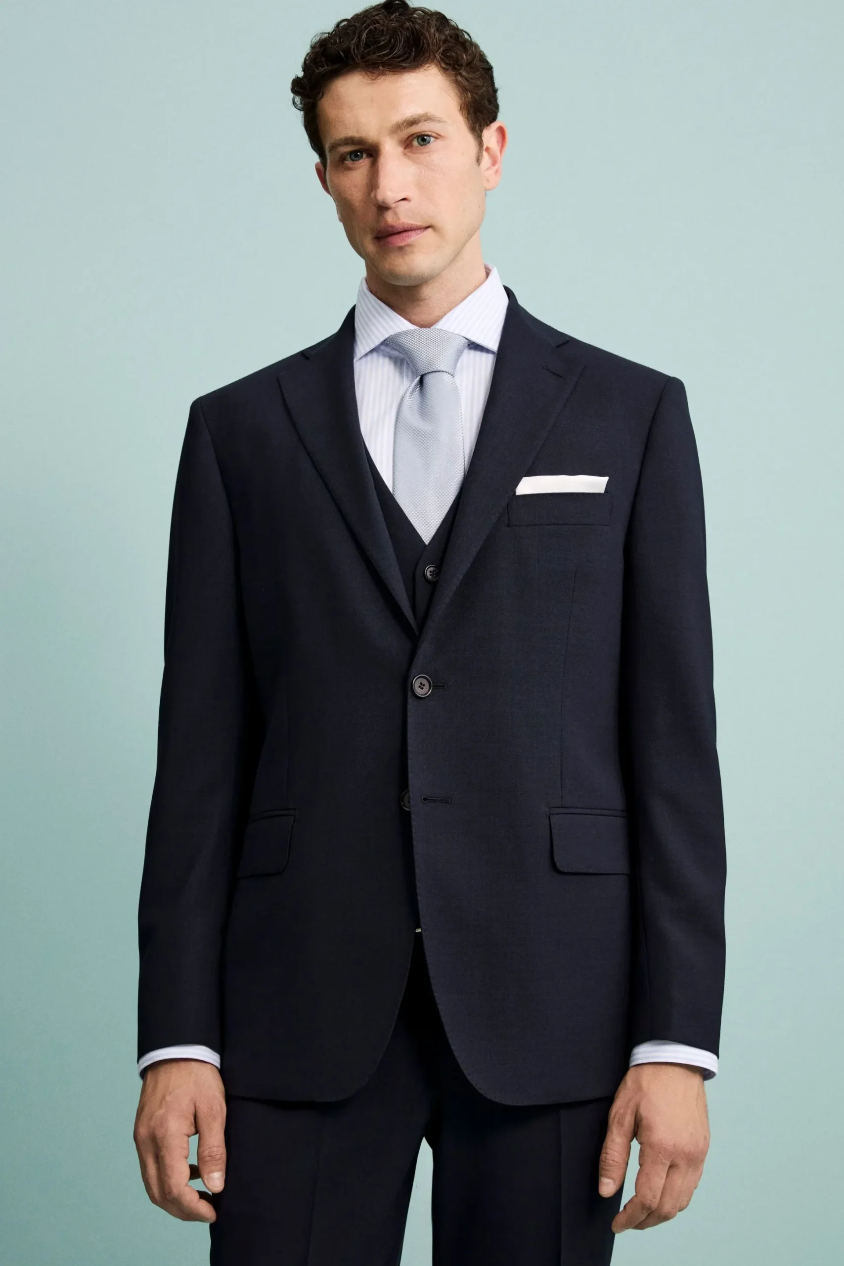 Giacca Elegante Monopetto in Lana Vergine Drop 4 - BLU