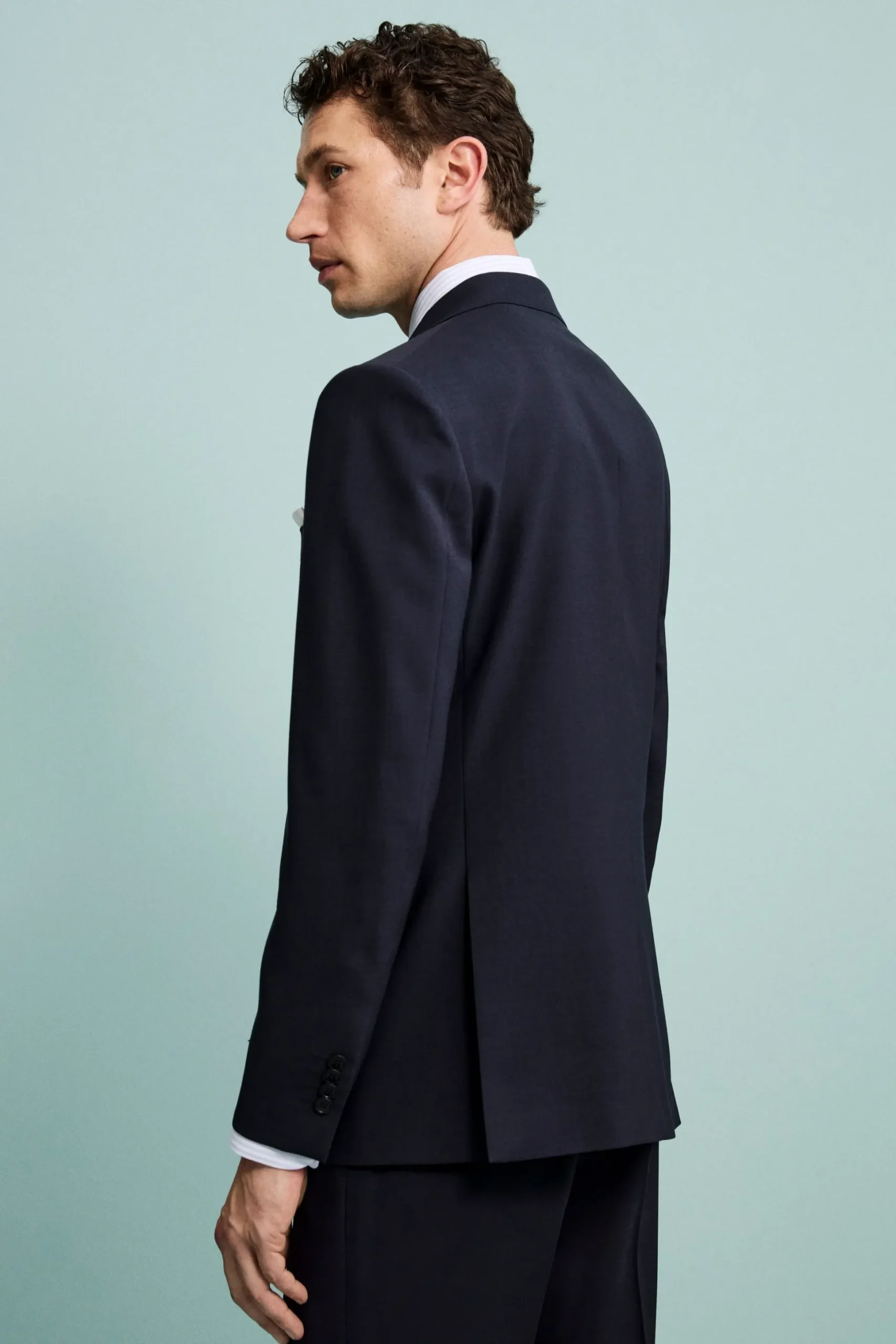 Giacca Elegante Monopetto in Lana Vergine Drop 4 - BLU