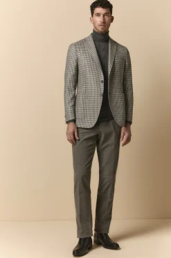 Giacca Fantasia in Lana e Seta - P/POULE GRIGIO