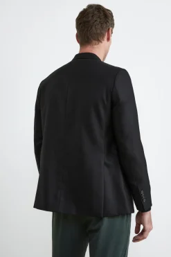 Giacca in cashmere nera piquet - FANT. NERO