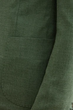 Giacca Monopetto Destrutturata in Misto Lana - VERDE