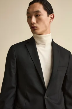 Giacca Monopetto Elegante con Revers Classico Drop 8 - NERO