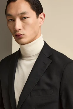 Giacca Monopetto Elegante con Revers Classico Drop 4 - NERO