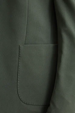 Giacca Slim Fit Semifoderata Revers Classico - VERDE
