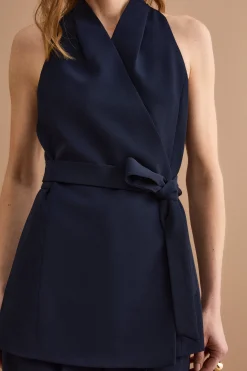Gilet Cady da Cerimonia con Cintura - BLU