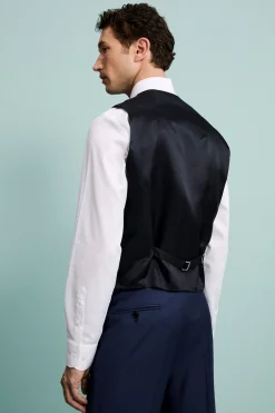 Gilet Elegante in Lana Vergine - BLU