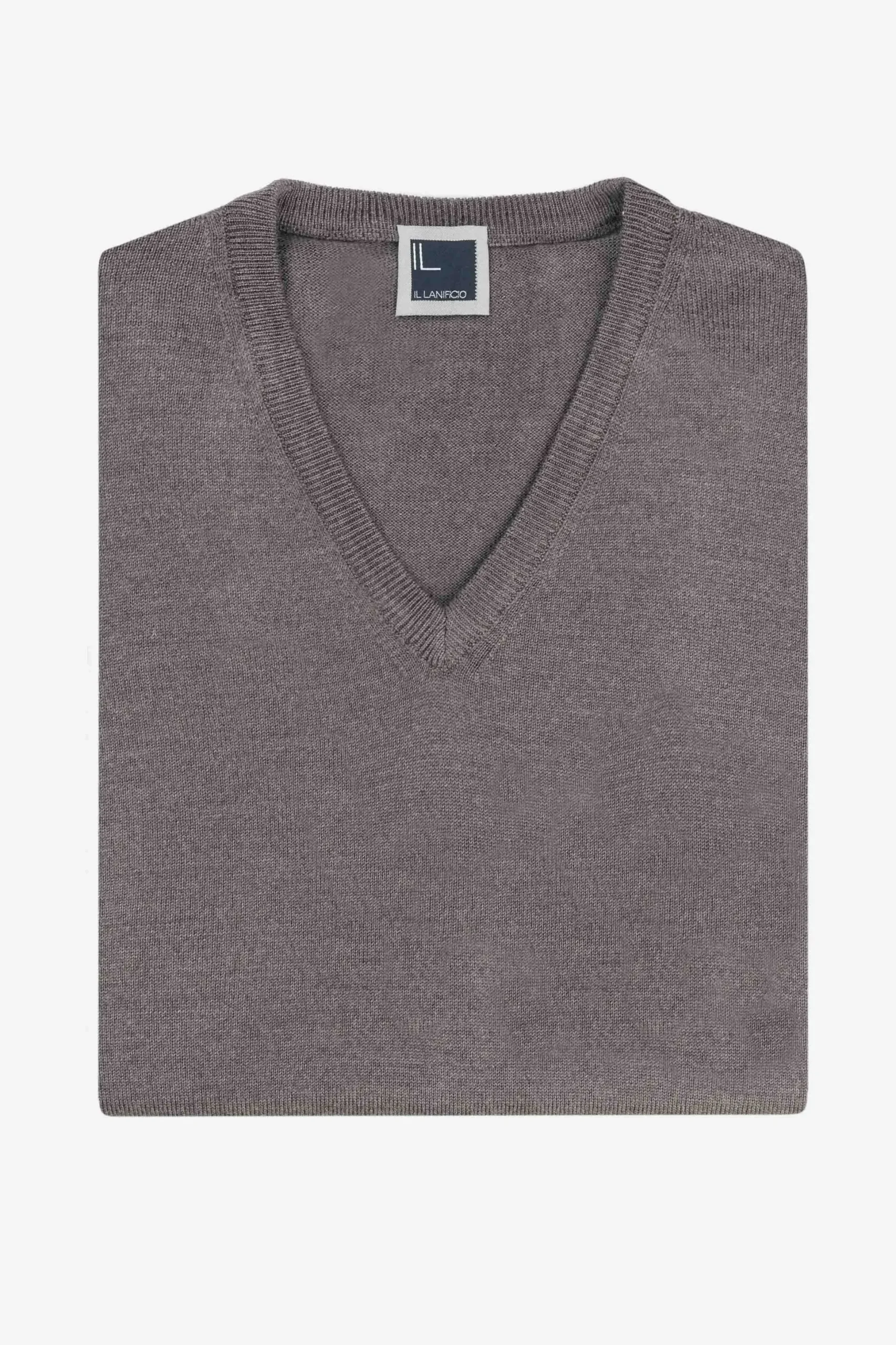 Gilet in lana scollo a V - TORTORA