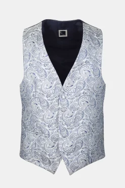 Gilet paisley grigio blu - FANT. BLU/GRIGIO