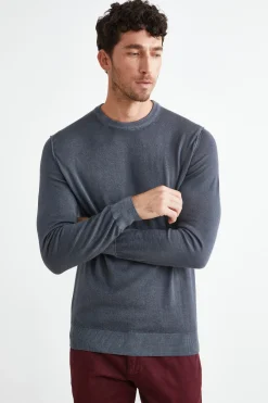 Girocollo in Lana Merino Extrafine - FUMO