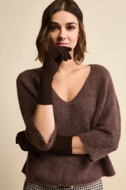 Guanto a Coste in Lana e Cashmere - CAFFE