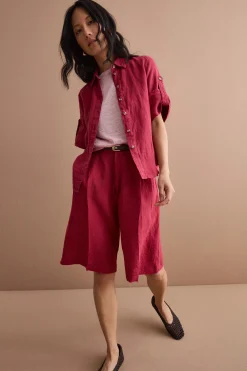 Jorts in Lino con Pinces - BORDEAUX
