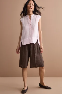 Jorts in Lino con Pinces - T.MORO