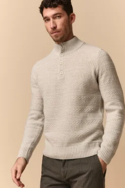 Lupetto con bottoni in Lana Merino Extrafine - PERLA