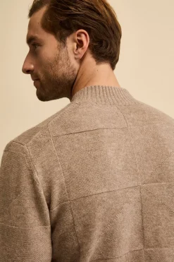 Lupetto Jacquard in Lana e Cashmere - NOCCIOLA MELANGE