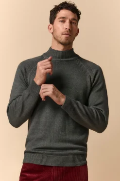 Lupetto raglan in Lana Merino - FUMO