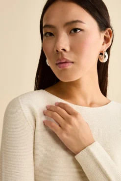 Maglia Barchetta in Lana Merino - ECRU