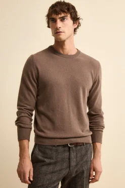 Maglia girocollo in lana - CACAO