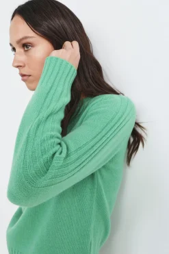Maglia in lana e cashmere con scollo a barca - MENTA