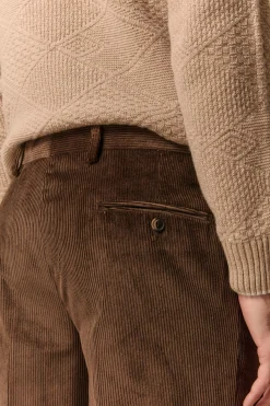 Pantalone a Coste in Velluto - CASTAGNA