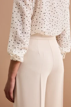 Pantalone Cady a Palazzo con Piega - SABBIA