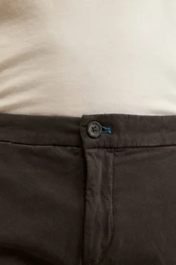 Pantalone Canvas Slim Fit in Cotone Stretch - ANTRACITE