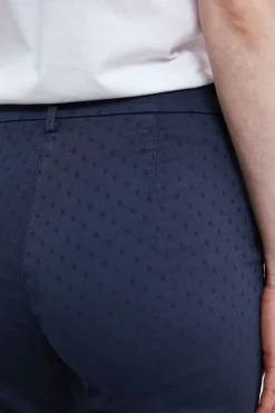 Pantalone Chino Microfantasia - BLU