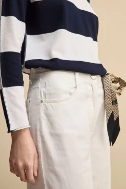 Pantalone Cinque Tasche a Gamba Larga - BIANCO