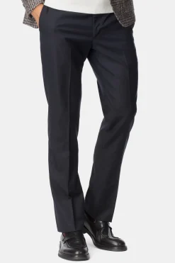 Pantalone classico in lana blu - BLU