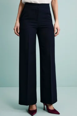 Pantalone Elegante a Gamba Larga - BLU