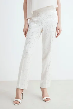 Pantalone elegante a sigaretta - ECRU