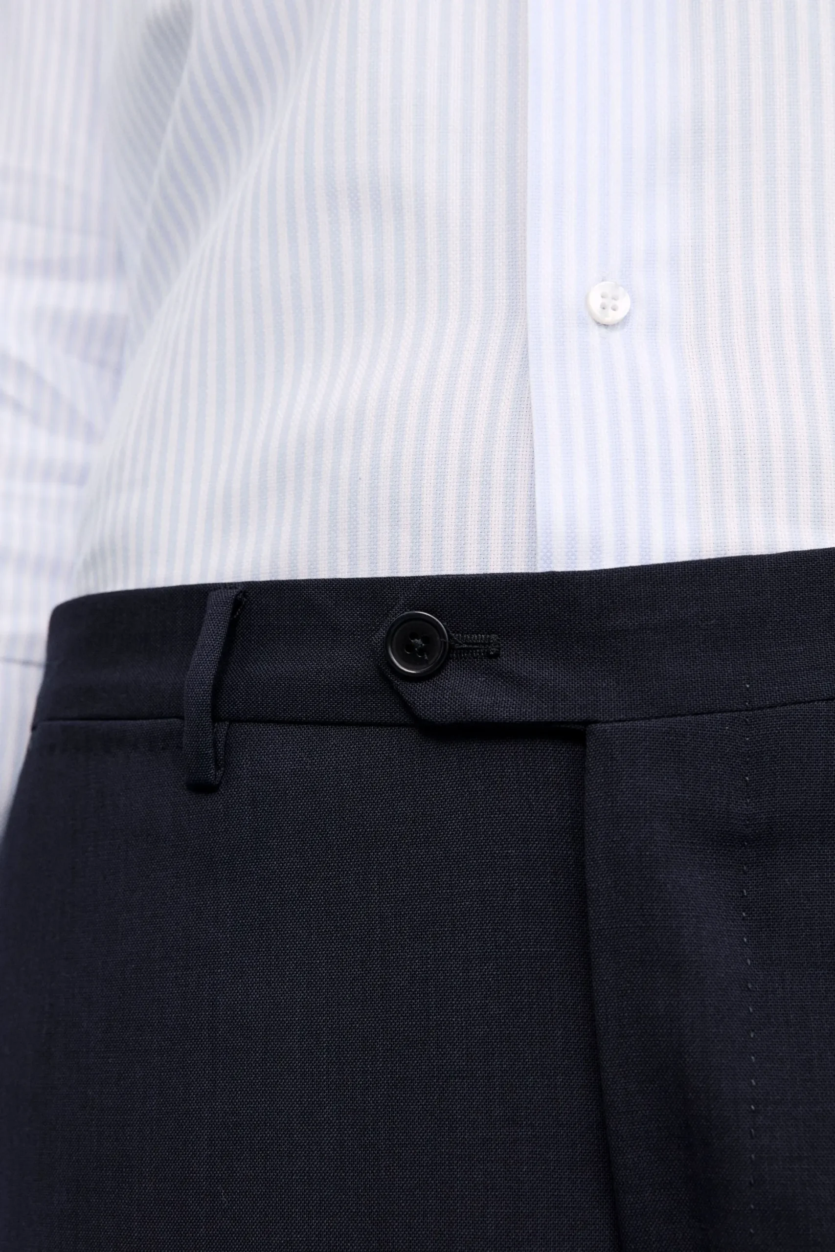 Pantalone Elegante in Lana Vergine Drop 8 - BLU