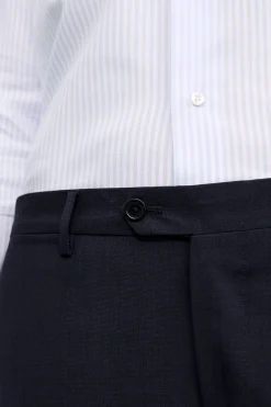 Pantalone Elegante in Lana Vergine Drop 6 - BLU