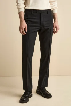 Pantalone Elegante Regular Fit in Lana Drop 6 - NERO