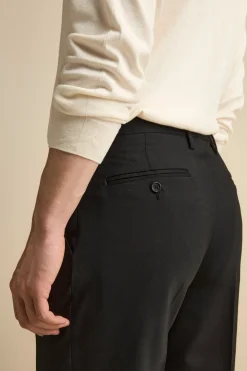 Pantalone Elegante Regular Fit in Lana Drop 6 - NERO