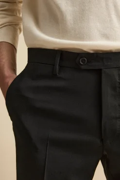Pantalone Elegante Regular Fit in Lana Drop 6 - NERO