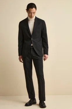 Pantalone Elegante Regular Fit in Lana Drop 6 - NERO