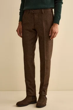 Pantalone Fantasia Slim Fit in Misto Lana - P/P CAMMELLO