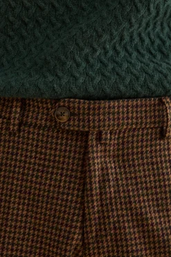Pantalone Fantasia Slim Fit in Misto Lana - P/P CAMMELLO