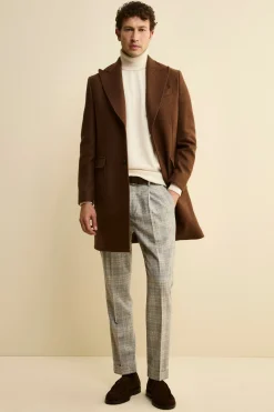 Pantalone Galles in Lana con Pinces e Risvolto - GRIGIO MELANGE