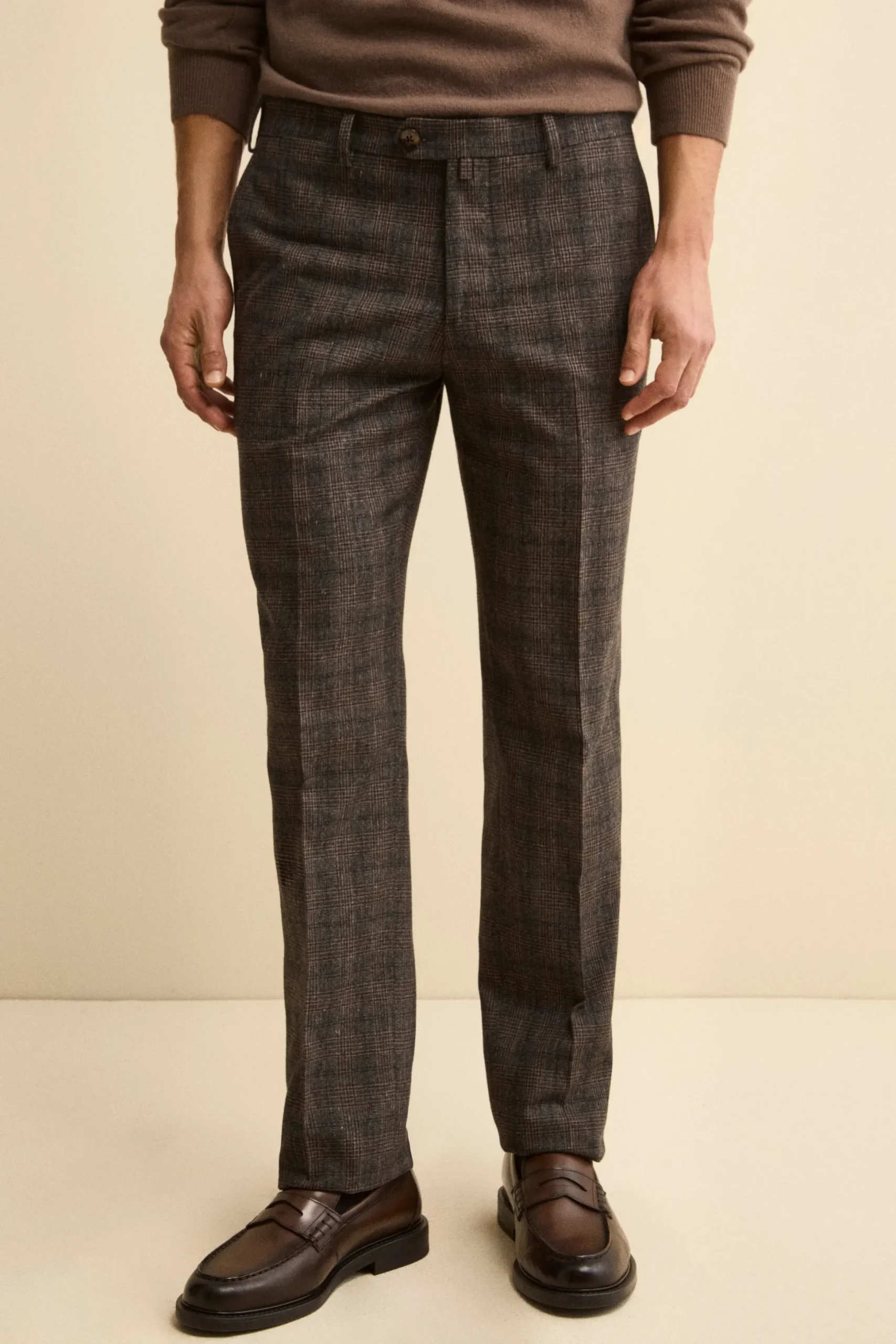 Pantalone Galles in Misto Cotone e Lana - FANT. MARRONE