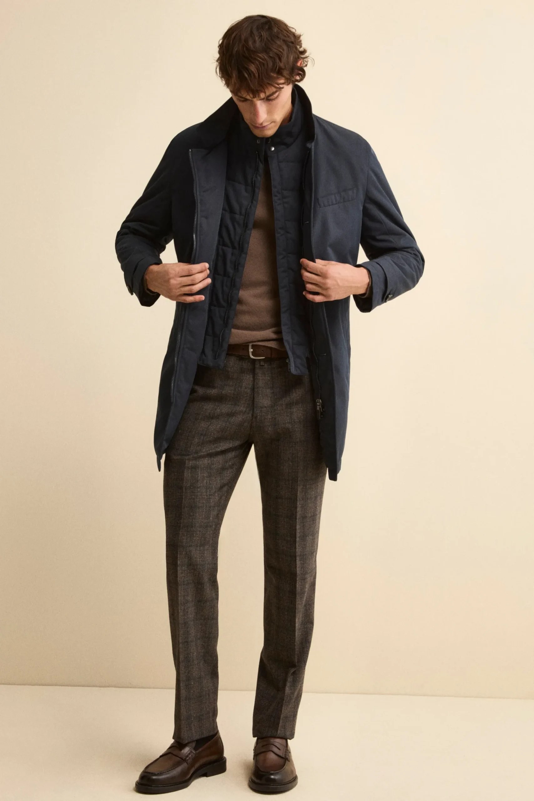 Pantalone Galles in Misto Cotone e Lana - FANT. MARRONE